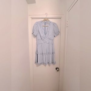 Baby Blue Ruffle Mini Dress